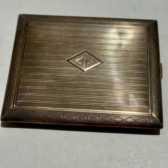 elgin sterling silver cigarette case Vintage Art Deco Elgin Sterling Silver Cigarette Case Made in the USA